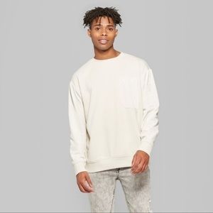 Original Use Pocket Sweatshirt Cream Sz S NWT